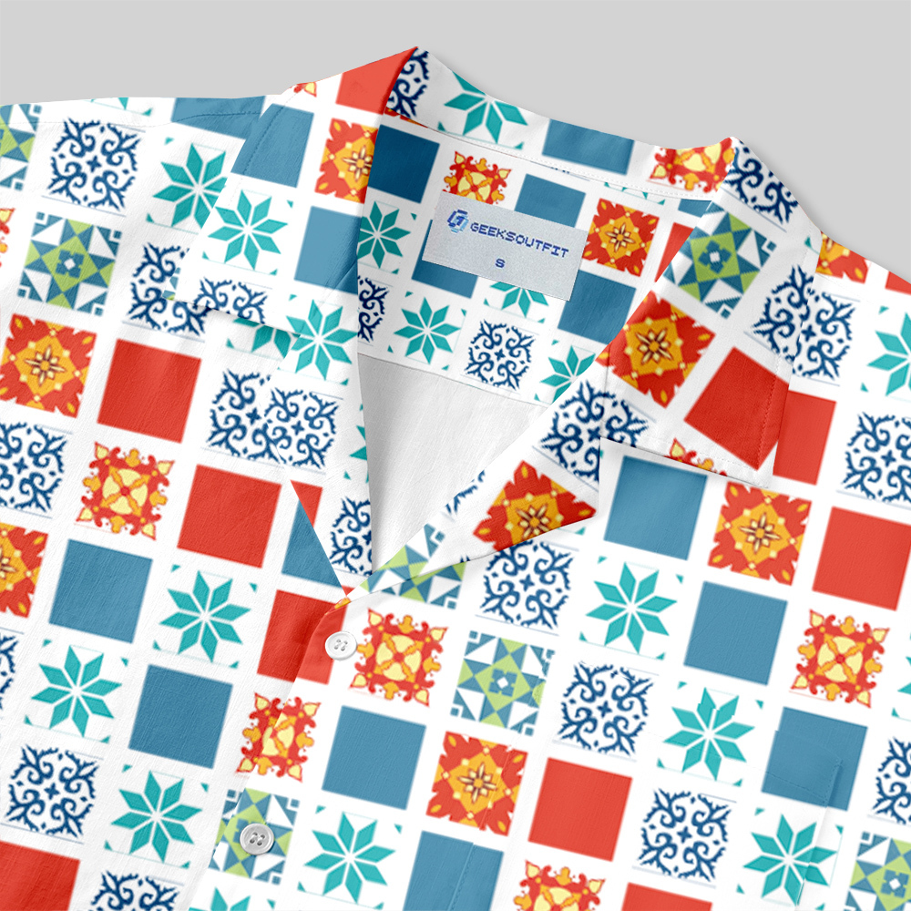 Play Grid Button Up Pocket Shirt