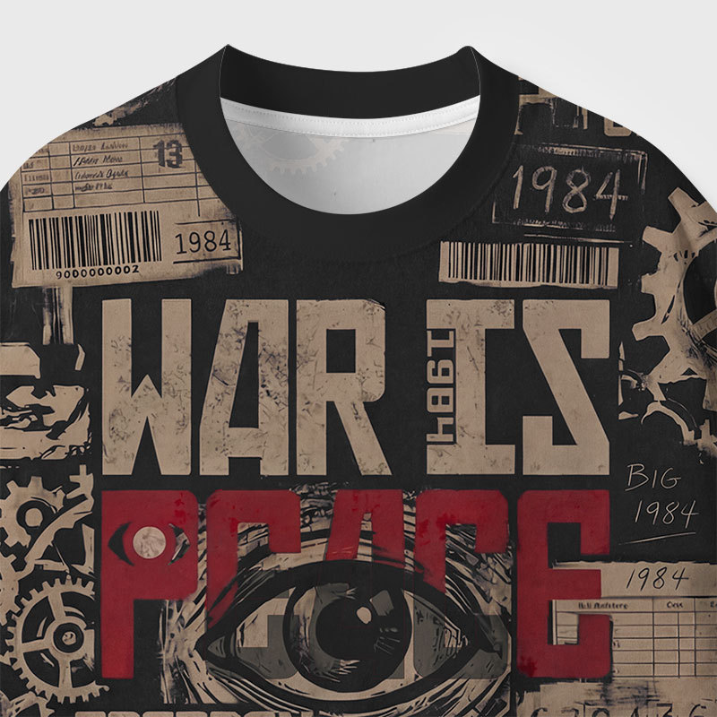 War Is Peace Geek Eco Oversized Graphic Tees