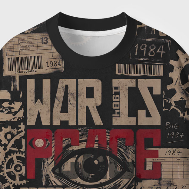 War Is Peace Geek Eco Oversized Graphic Tees