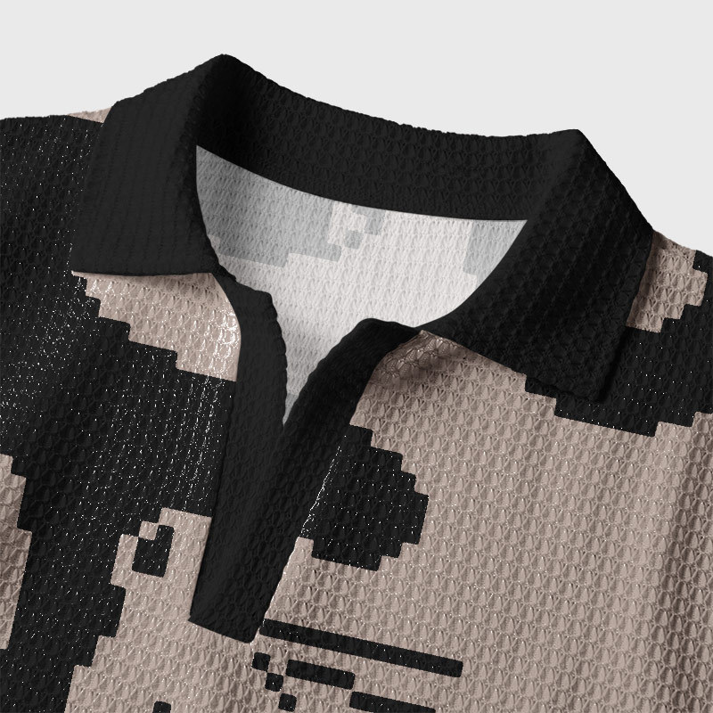 Cats Rule Geek Crochet Polo Shirt