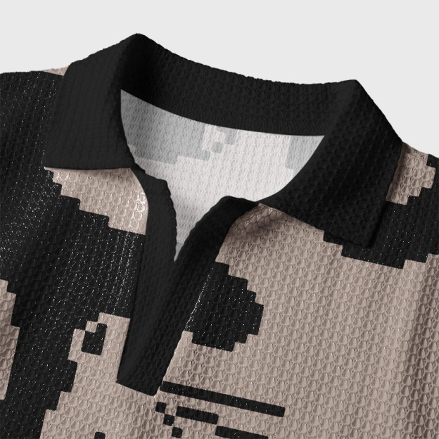 Cats Rule Geek Crochet Polo Shirt