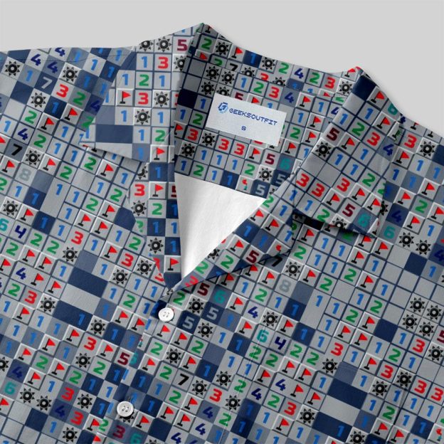 Retro PC Game Logic Puzzle Button Up Pocket Shirt