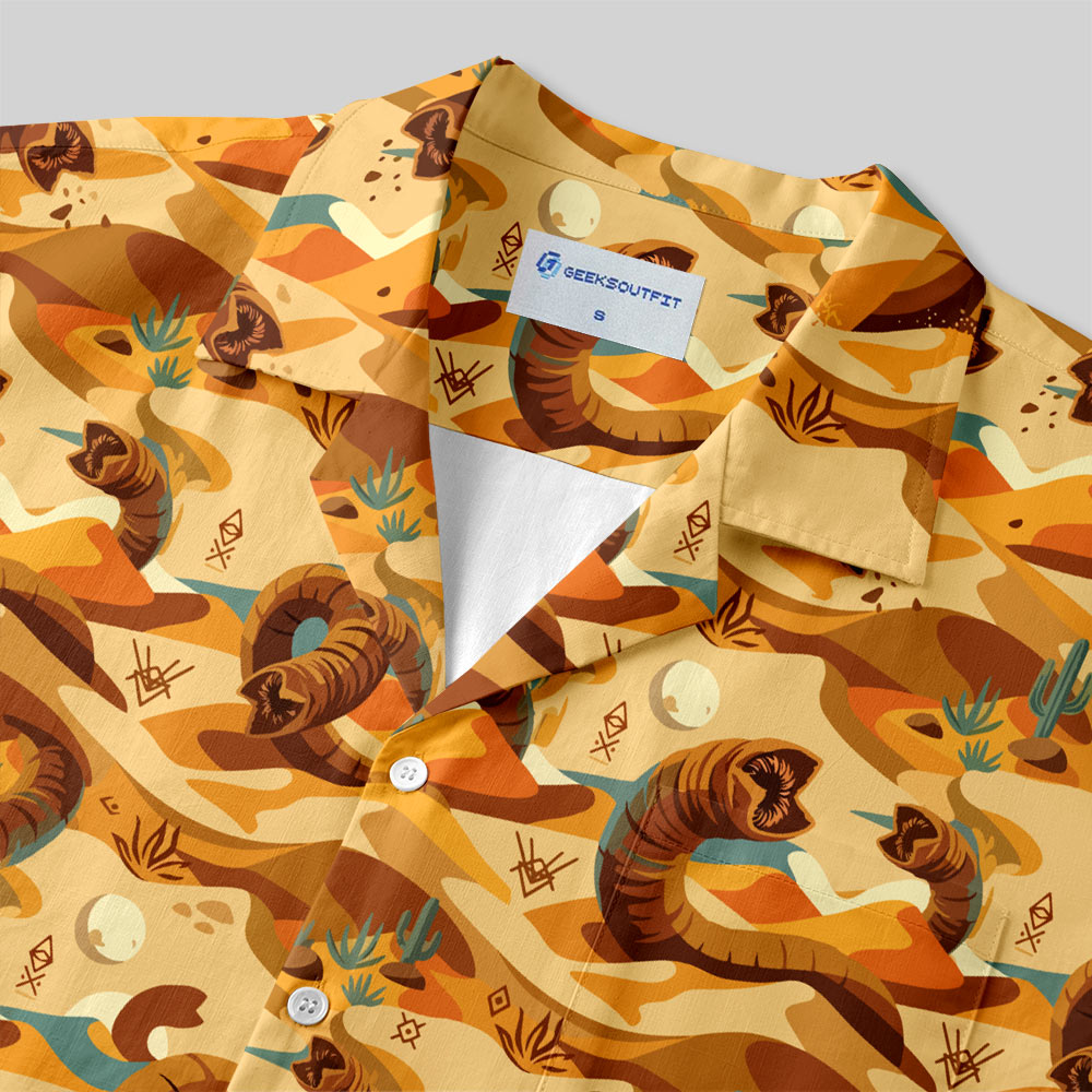 Wasteland Explorer Desert Creature Button Up Pocket Shirt