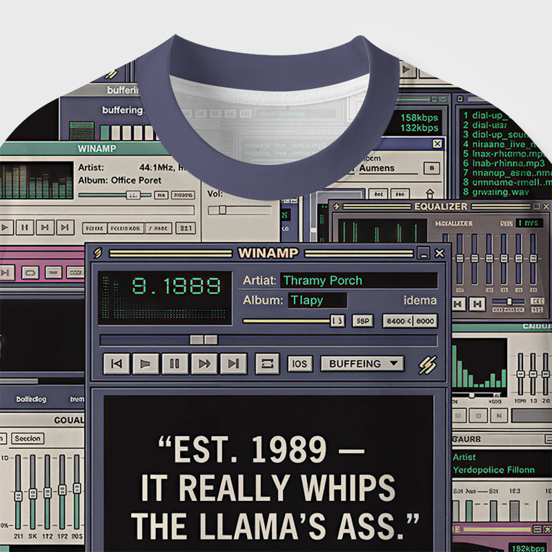 It Really Whips The Llama's Ass Geek Eco Oversized Graphic Tees