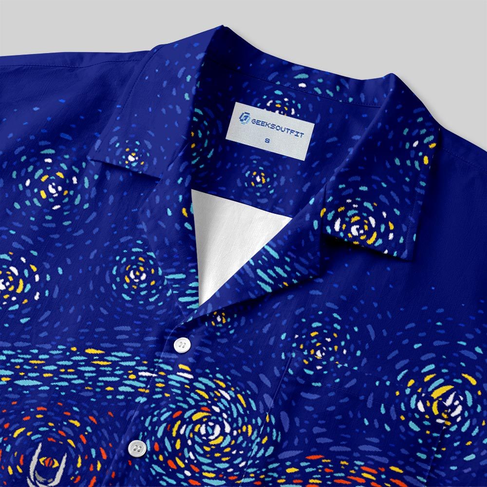 Starry Night Hiking Club Button Up Pocket Shirt