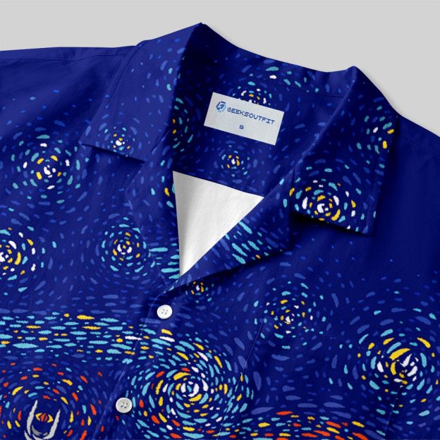 Starry Night Hiking Club Button Up Pocket Shirt