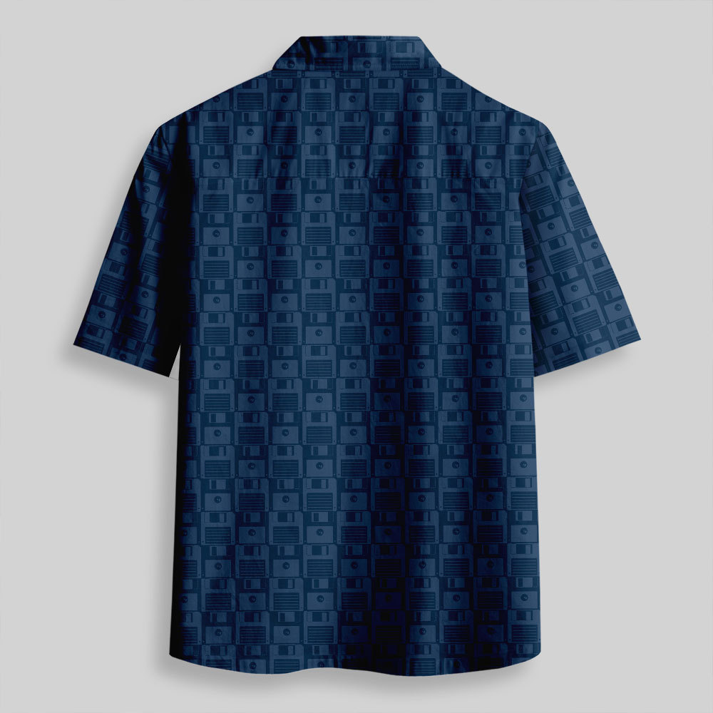 Floppy Disk Button Up Pocket Shirt
