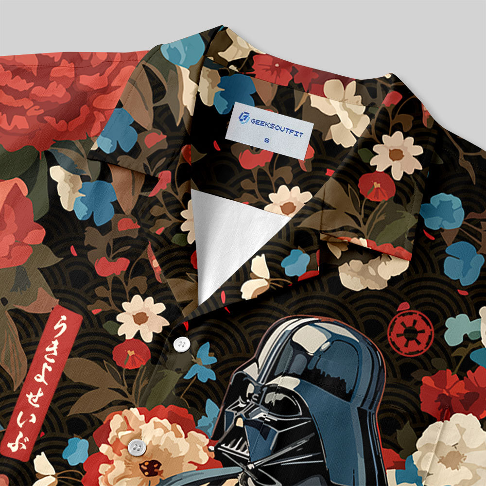 Shadow Warrior Flower Book Ukiyoe Button Up Pocket Shirt