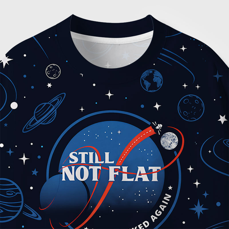 Still Not Flat Geek Eco Oversized Graphic Tees