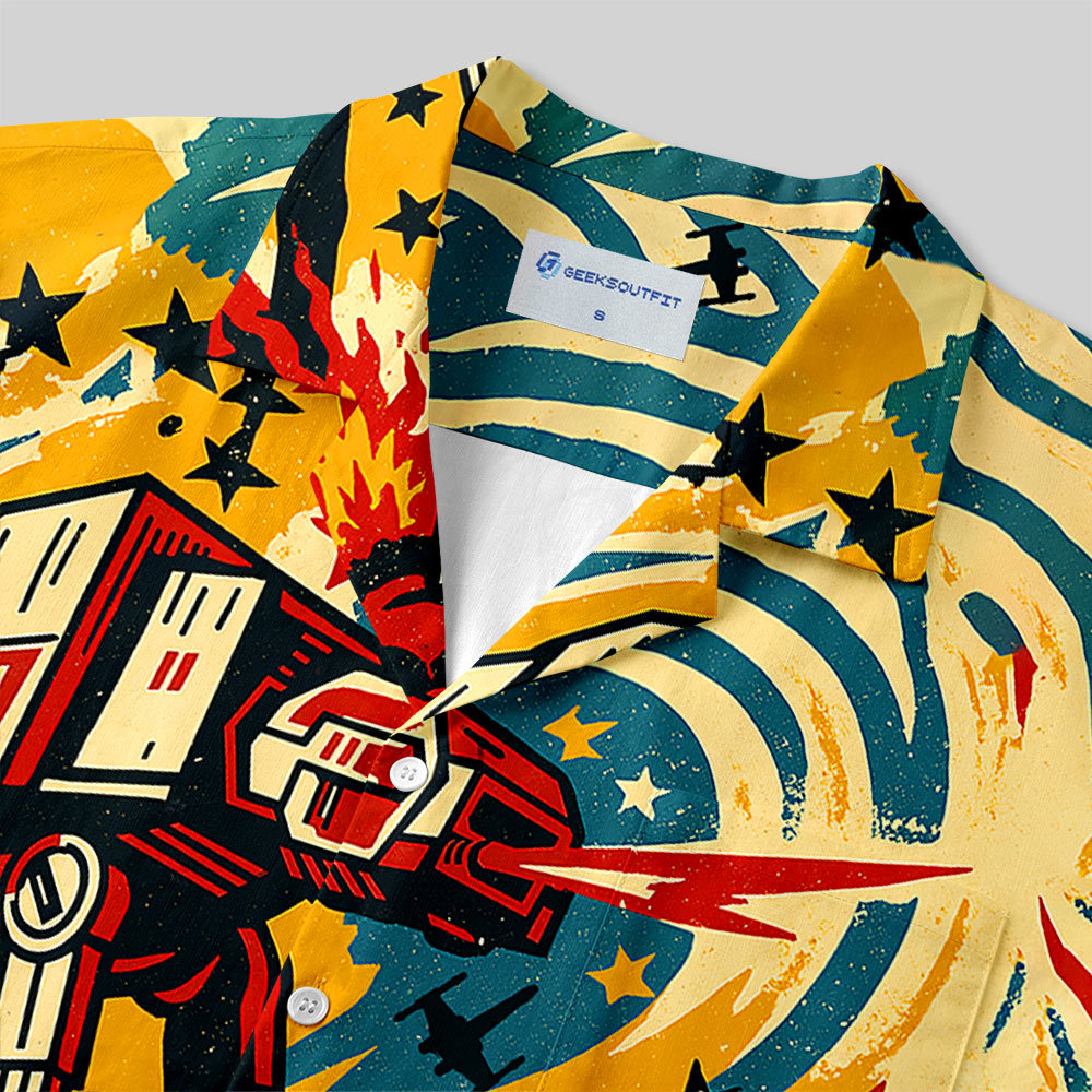 Graffiti ATAT Hawaii Button Up Pocket Shirt