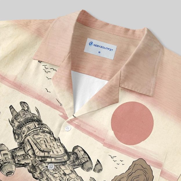 Serenity Red Sun Coast Button Up Pocket Shirt