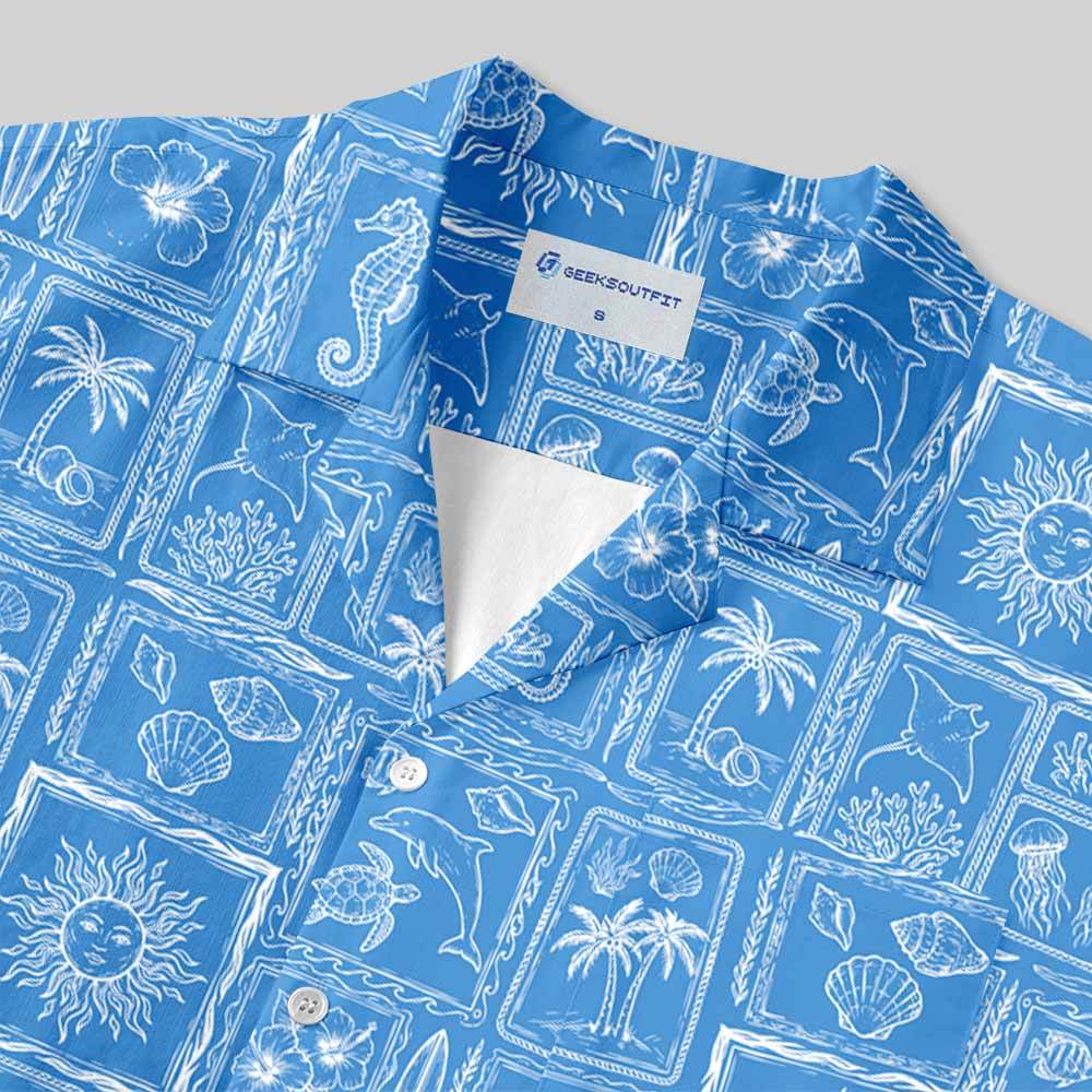 Ocean Tile Field Guide Button Up Pocket Shirt