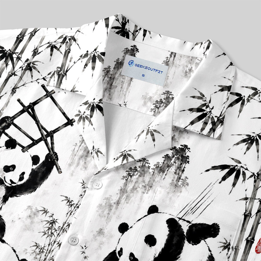Bamboo Panda WWF Steel Ladder Wrestling Button Up Pocket Shirt