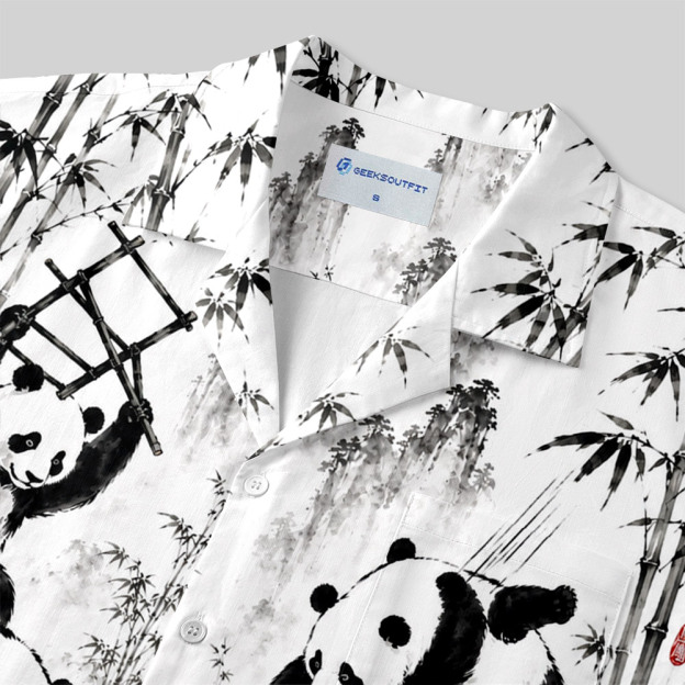 Bamboo Panda WWF Steel Ladder Wrestling Button Up Pocket Shirt