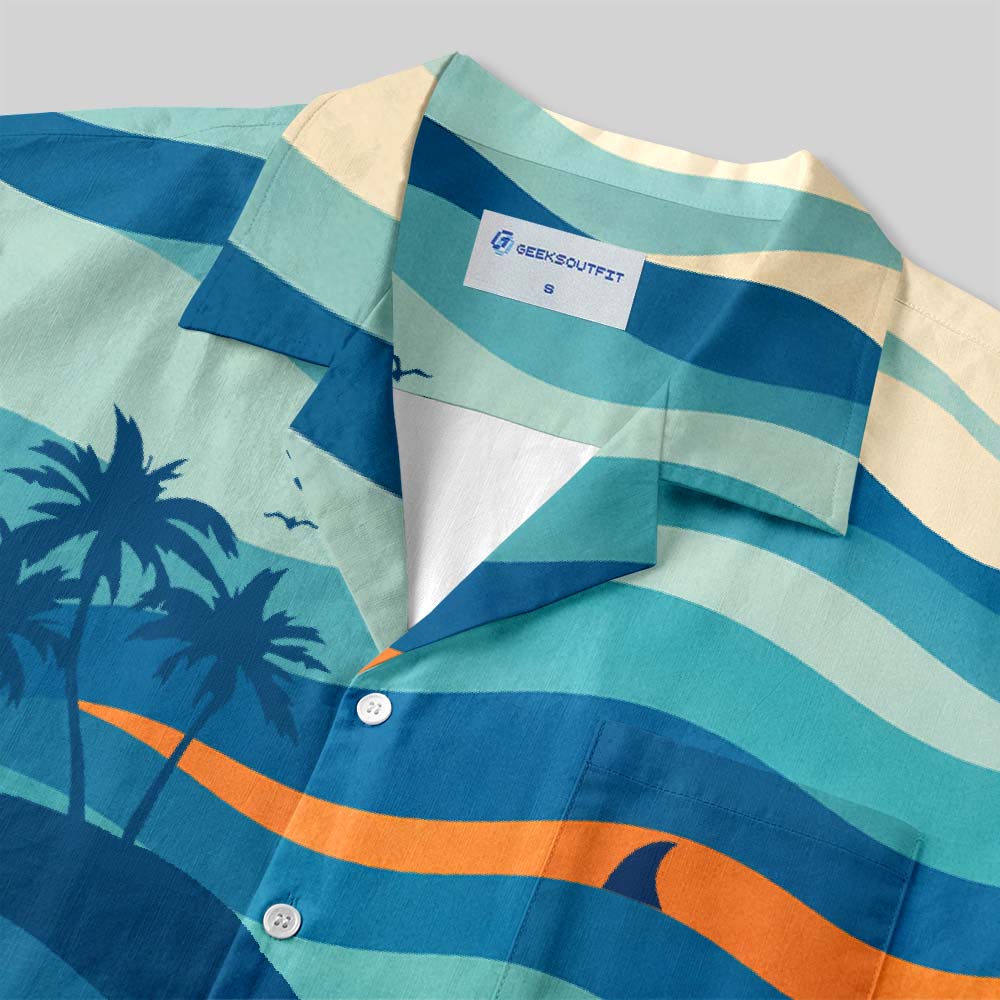 Amity Wave Resort Button Up Pocket Shirt