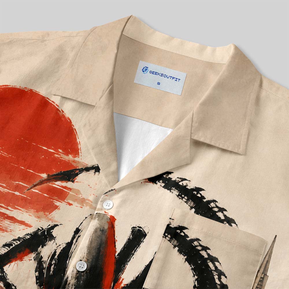 Red Sun Bay Menace Button Up Pocket Shirt