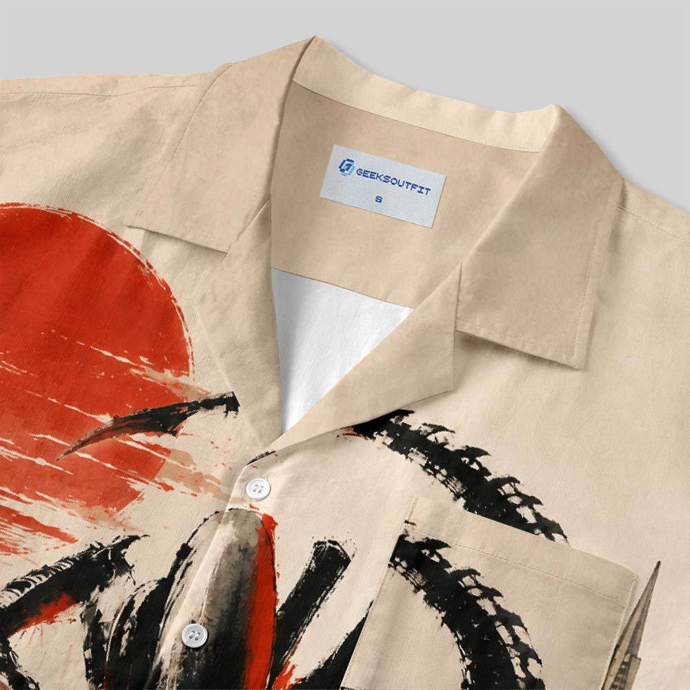 Red Sun Bay Menace Button Up Pocket Shirt