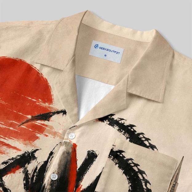Red Sun Bay Menace Button Up Pocket Shirt