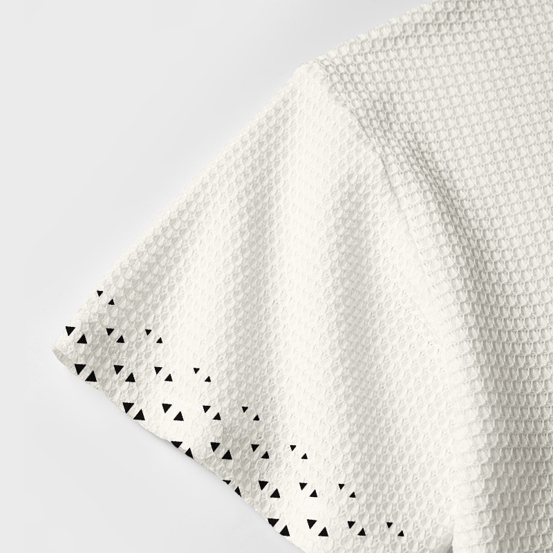 Nautical STEM Gradient Triangle Geek Waffle Knit Crochet Shirt