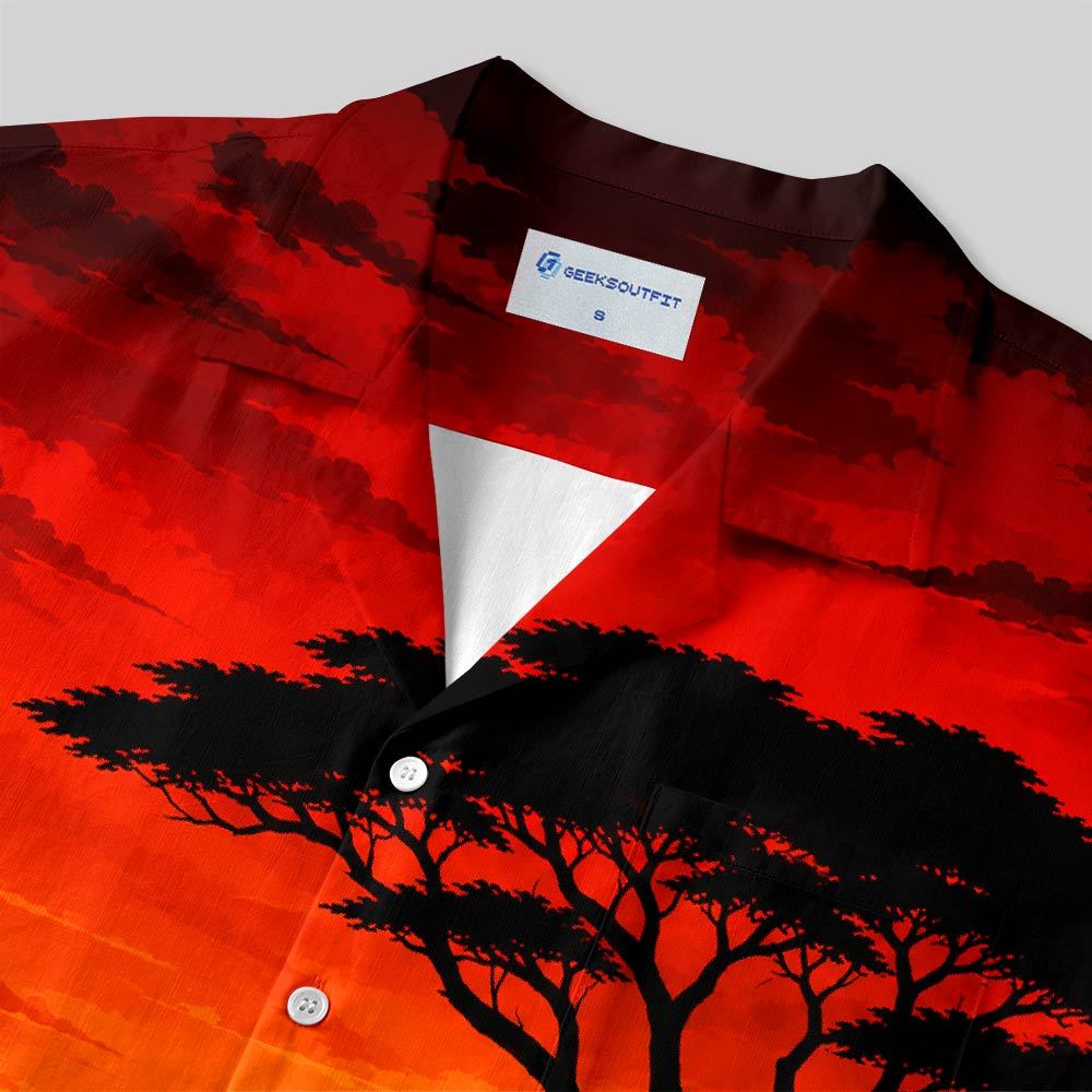 Savanna Sunset King Button Up Pocket Shirt