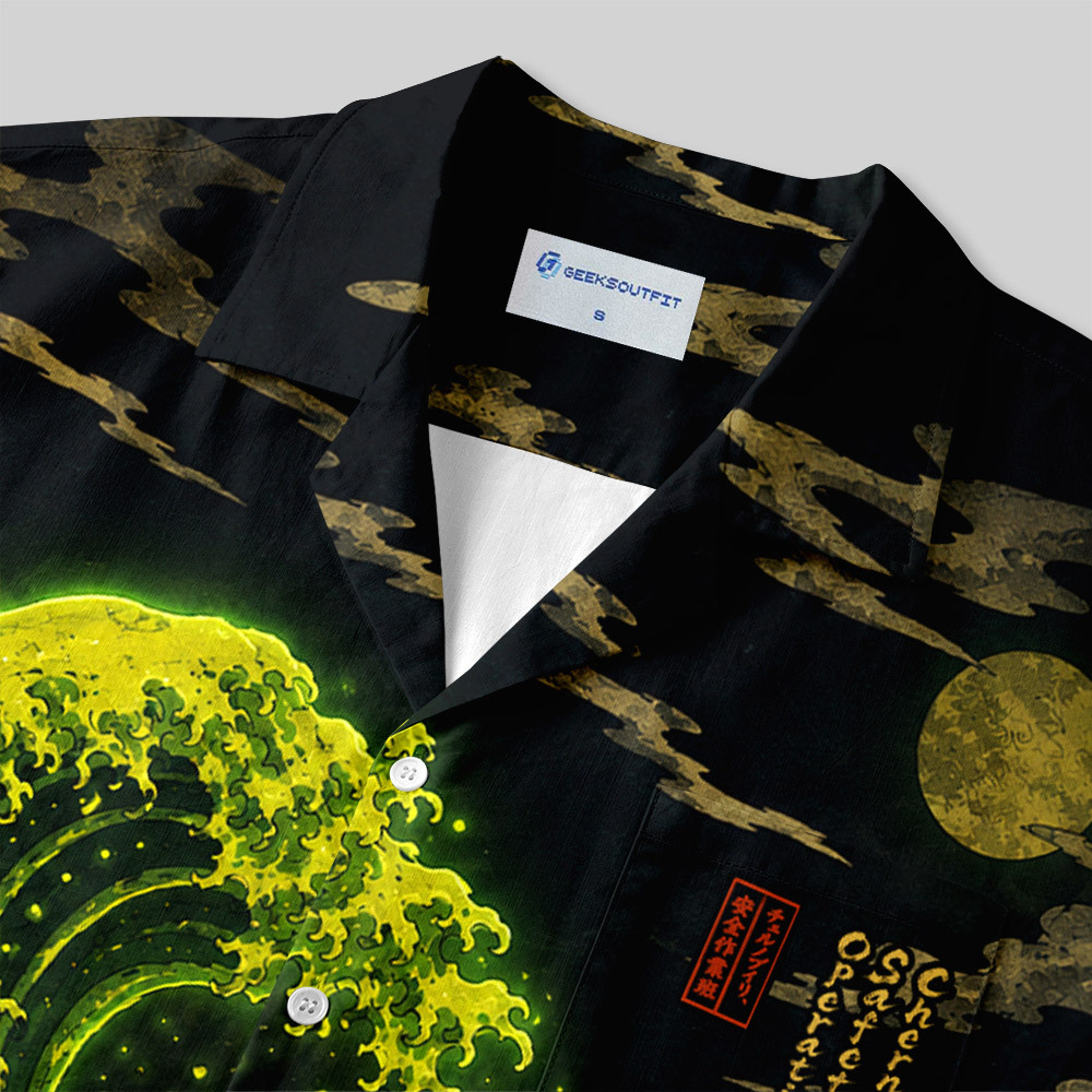 Radioactive Wave Safety Team Button Up Pocket Shirt
