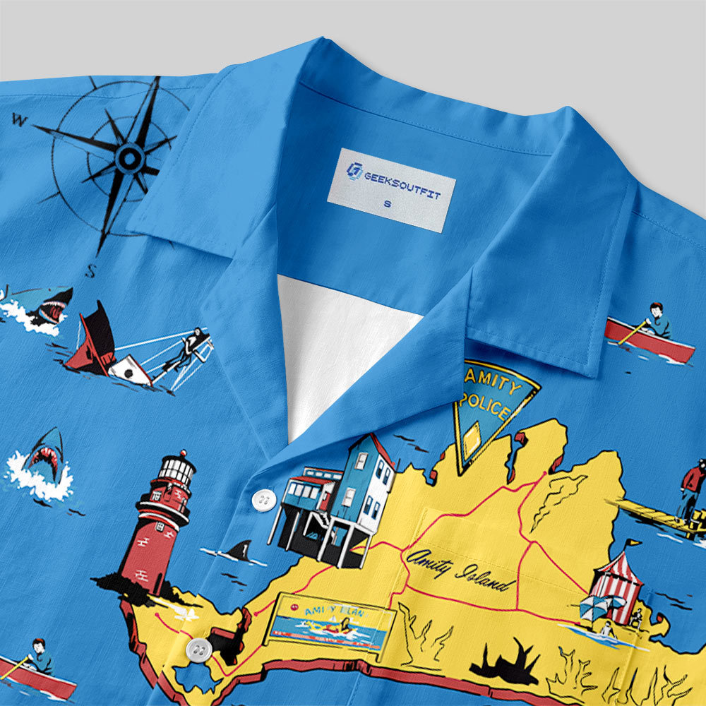 Amity Island Button Up Pocket Shirt