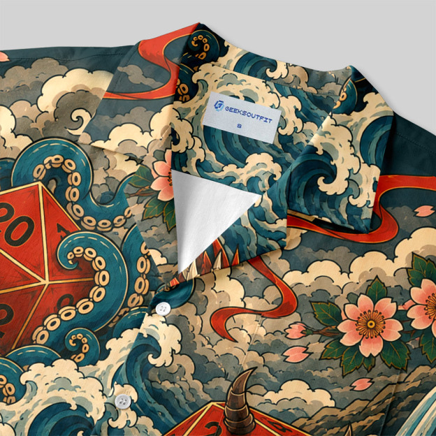 Ukiyo-e D20 Dragon Button Up Pocket Shirt