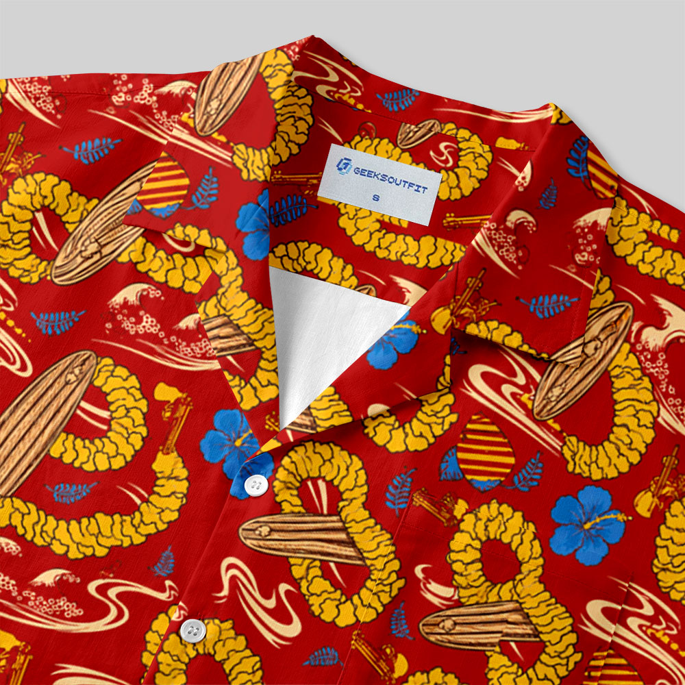 Crazy Attorney Surf & Revolver Button Up Pocket Shirt