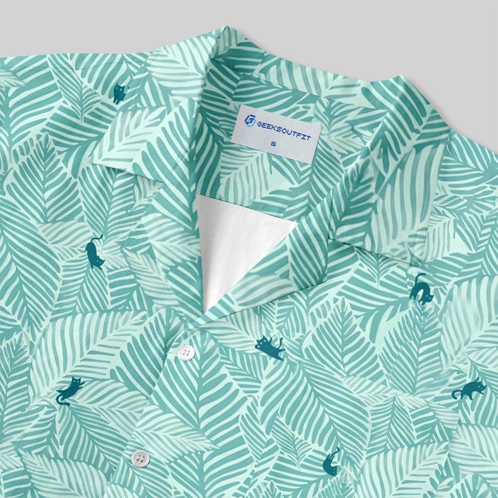 Jungle Cats Button Up Pocket Shirt