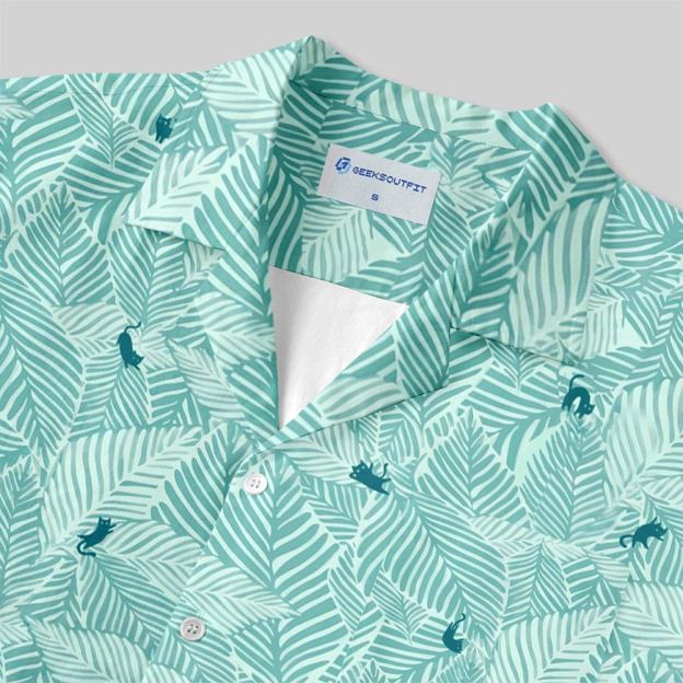 Jungle Cats Button Up Pocket Shirt
