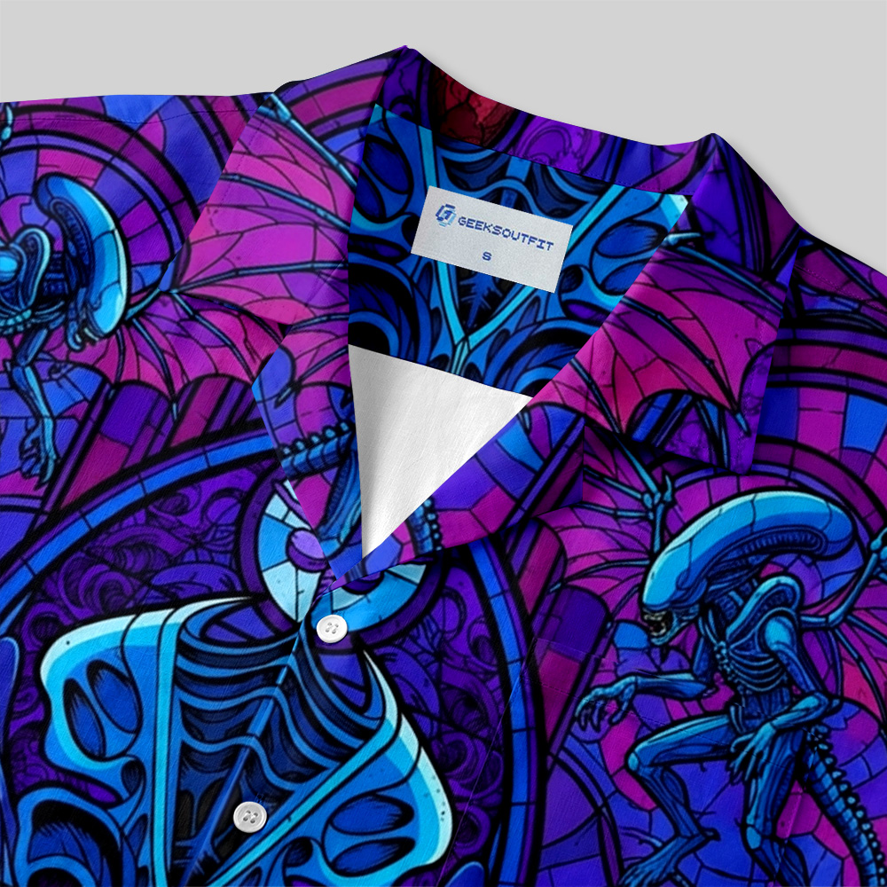 LV-426 Stained Glass Button Up Pocket Shirt