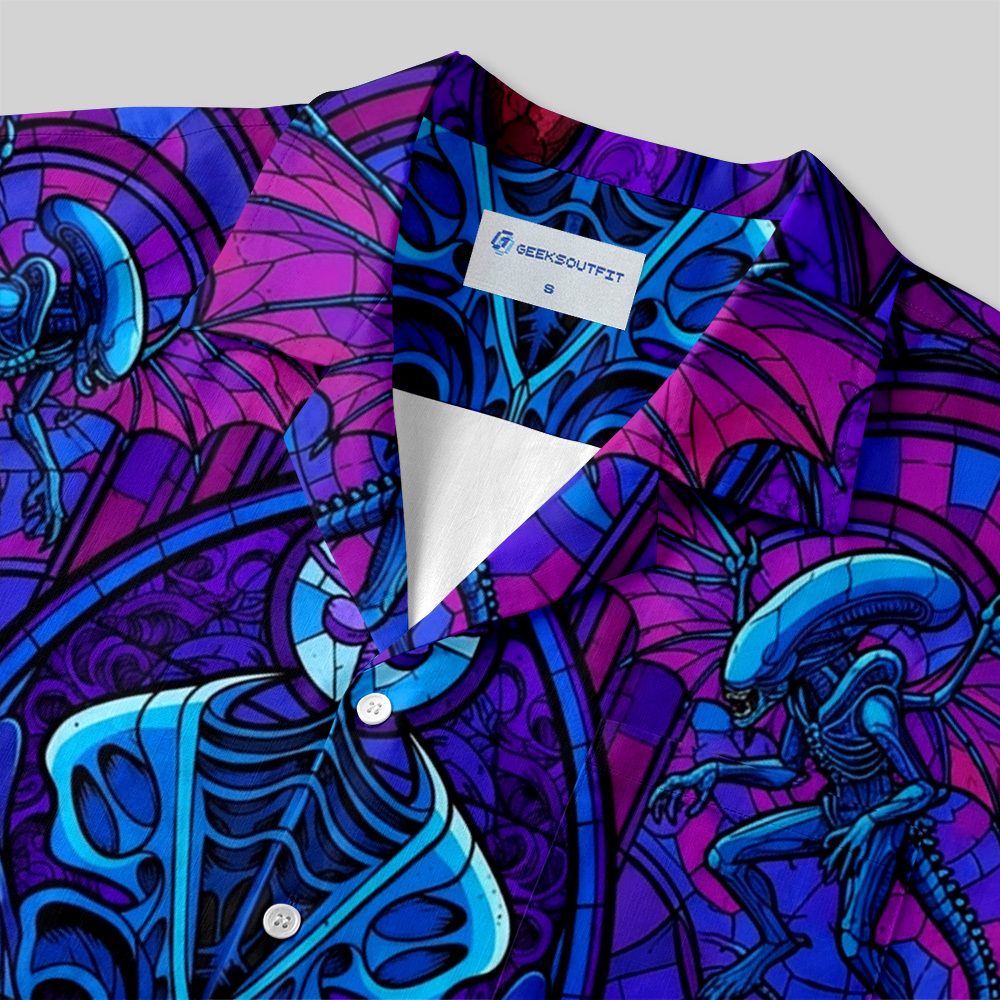 LV-426 Stained Glass Button Up Pocket Shirt