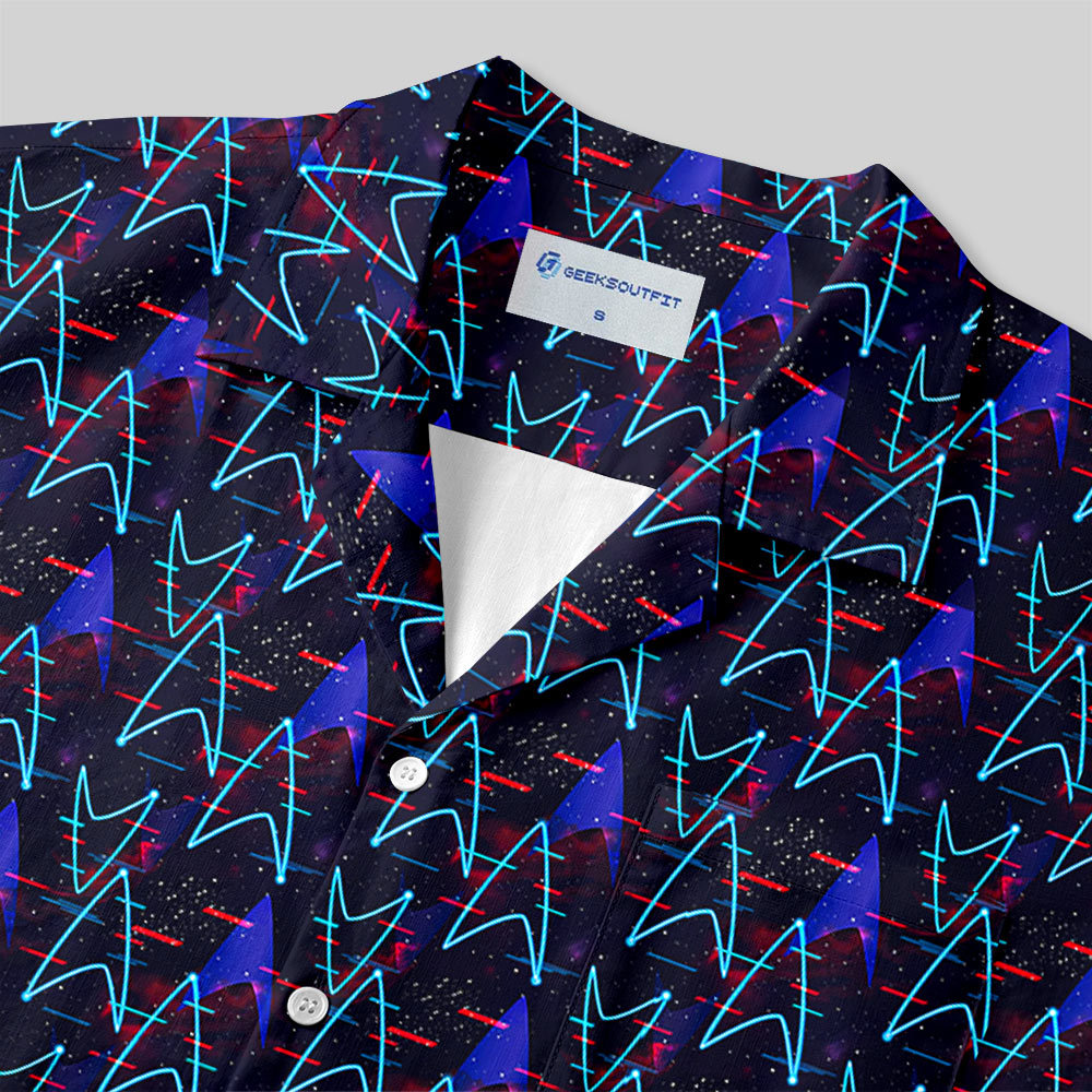 Starship Icon Button Up Pocket Shirt