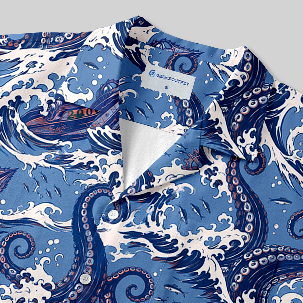 Waves of the Unknown Button Up Pocket Shirt