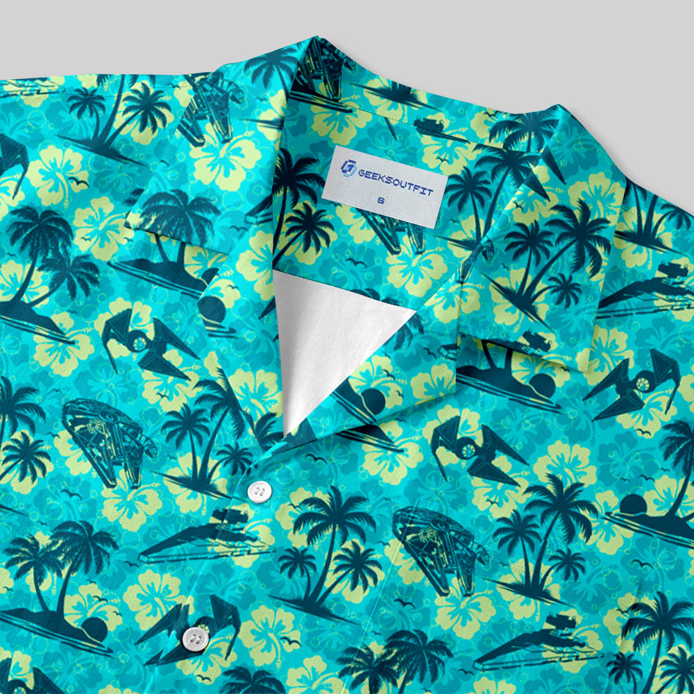 Aircraft Hawaii Green Button Up Pocket Shirt