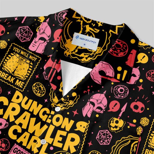 Dungeon Crawler Chaos Button Up Pocket Shirt