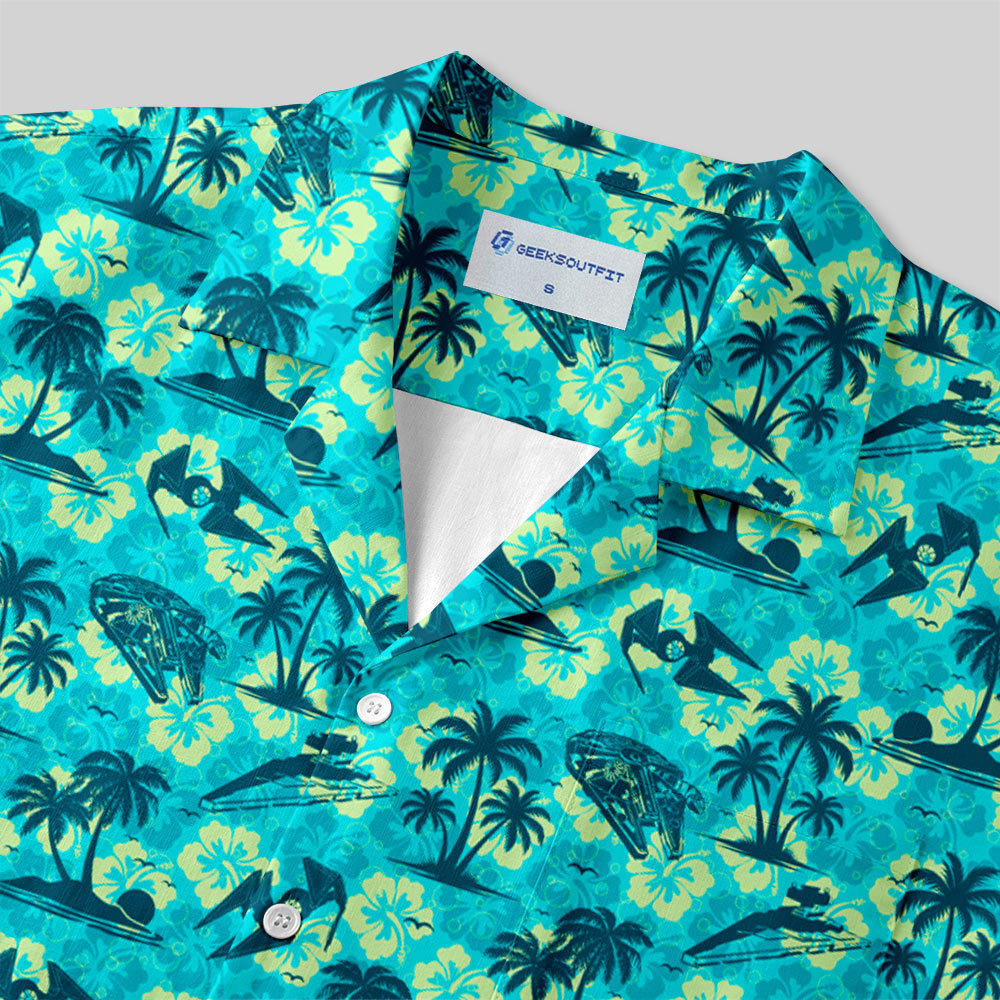 Aircraft Hawaii Green Button Up Pocket Shirt