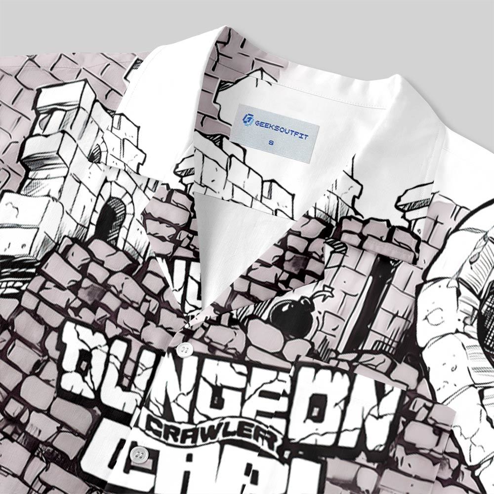 Carl & Donut Dungeon Raid Comic Panel Button Up Pocket Shirt
