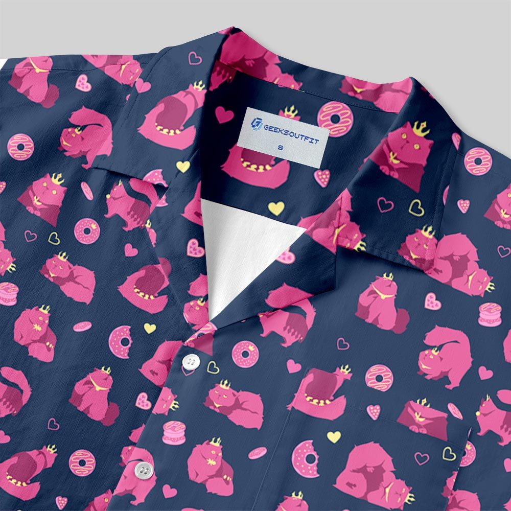 Princess Donut Night Crawl Button Up Pocket Shirt