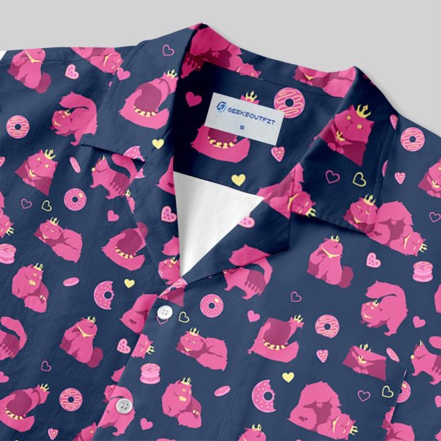 Princess Donut Night Crawl Button Up Pocket Shirt