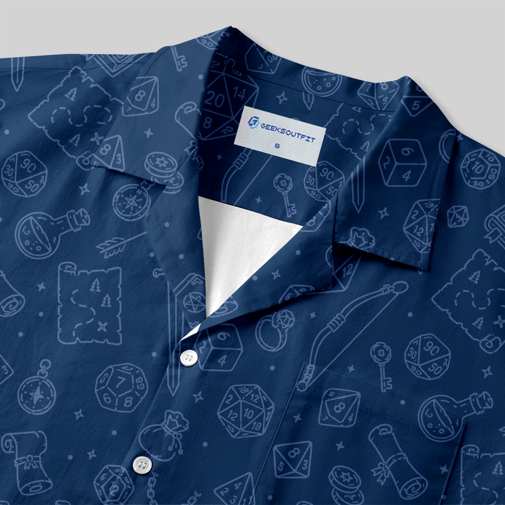 Midnight Quest Blueprint Button Up Pocket Shirt