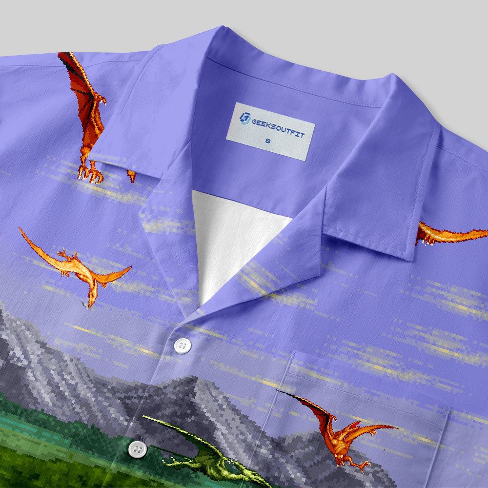 Vintage Game Button Up Pocket Shirt