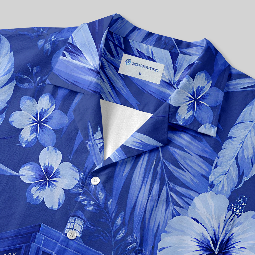 Indigo Garden Portal Button Up Pocket Shirt