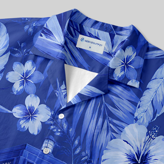 Indigo Garden Portal Button Up Pocket Shirt