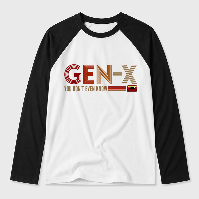 Generation X Geek Retro Raglan Long-Sleeve Tee
