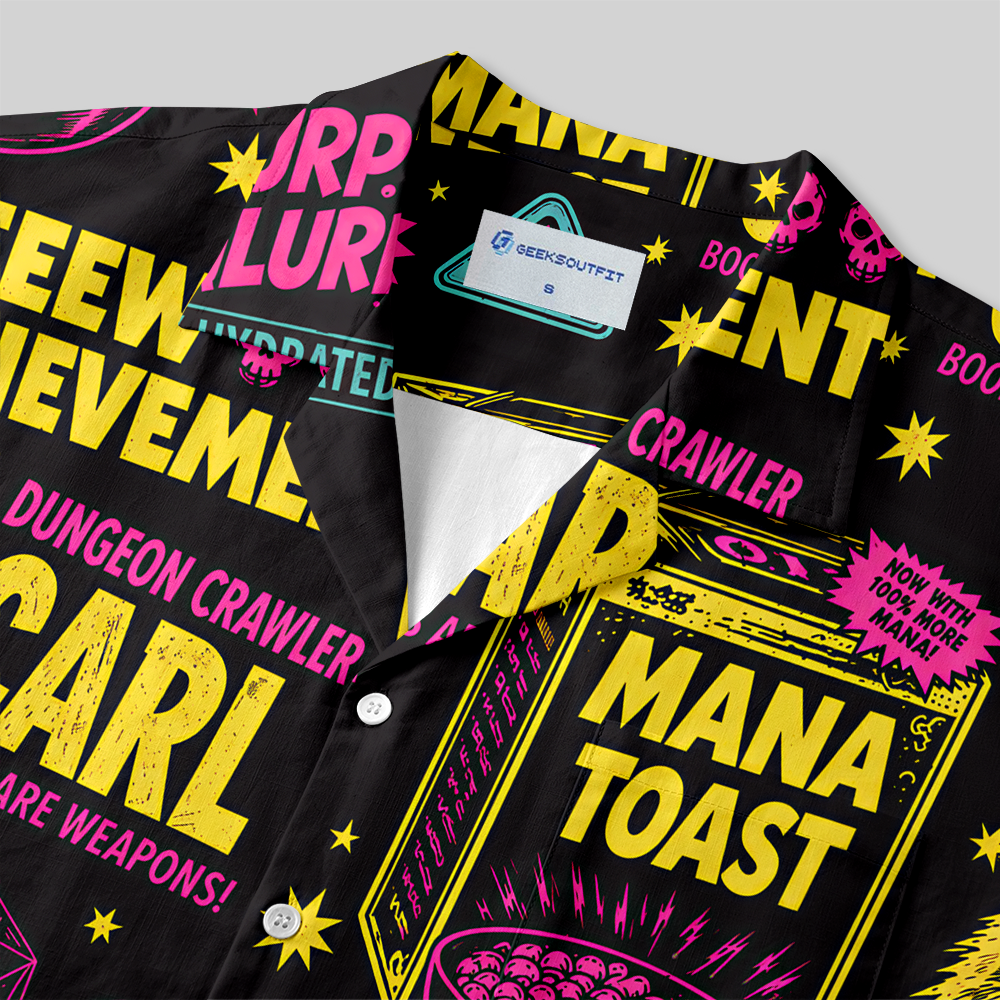 Neon Dungeon Mayhem Button Up Pocket Shirt