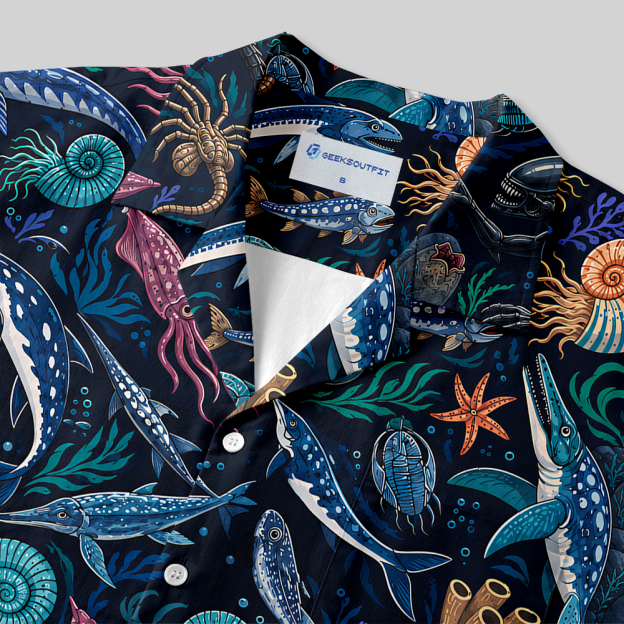 Primordial Abyss Button Up Pocket Shirt