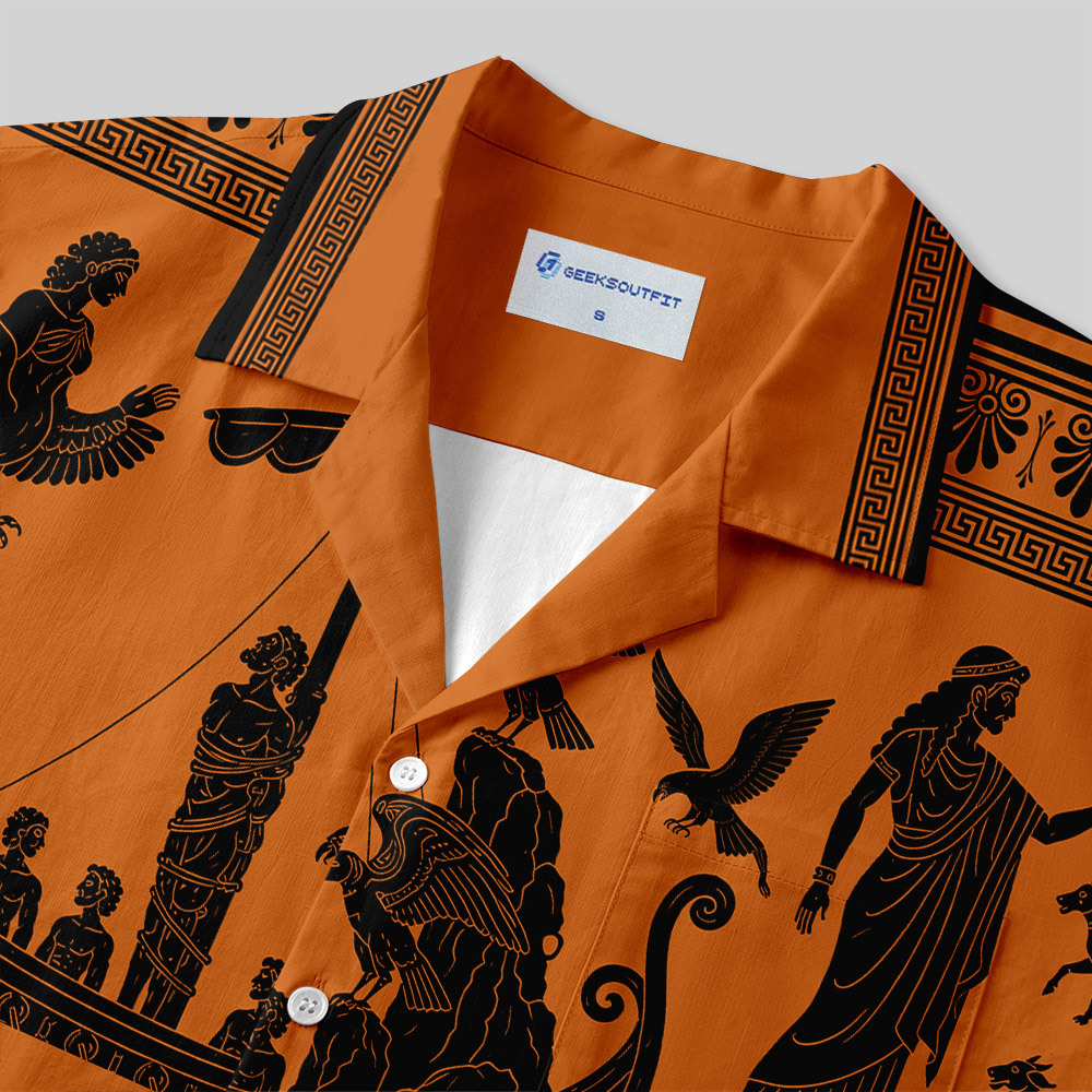 The Odyssey Greek Mythology Button Up Pocket Shirt