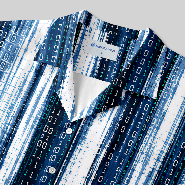 Binary Cascade Button Up Pocket Shirt