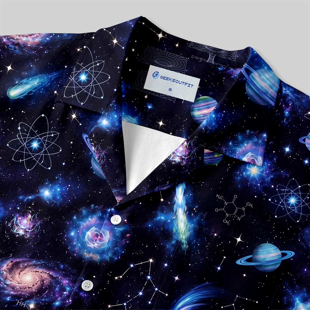Atoms, Orbits & Oddities Science Button Up Pocket Shirt